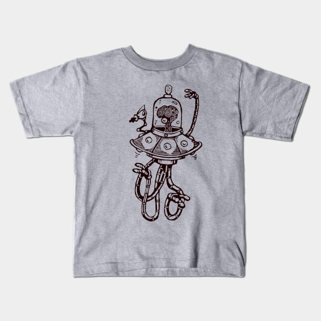 Pew Pew Alien Pew Pew Kids T-Shirt by BubbaWorldComix